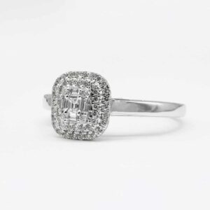Infinity X.O Diamond Ring in Sterling Silver